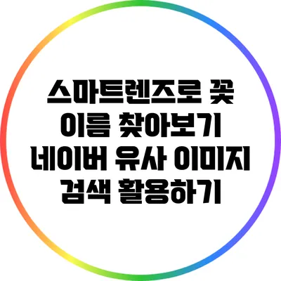 스마트렌즈로 꽃 이름 찾아보기: 네이버 유사 이미지 검색 활용하기