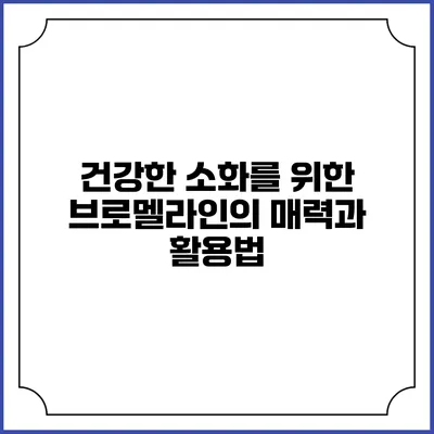 건강한 소화를 위한 브로멜라인의 매력과 활용법
