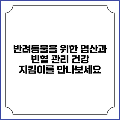 반려동물을 위한 엽산과 빈혈 관리: 건강 지킴이를 만나보세요