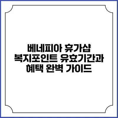 베네피아 휴가샵 복지포인트 유효기간과 혜택 완벽 가이드
