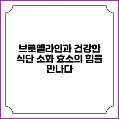 브로멜라인과 건강한 식단: 소화 효소의 힘을 만나다
