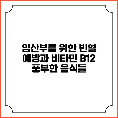 임산부를 위한 빈혈 예방과 비타민 B12 풍부한 음식들