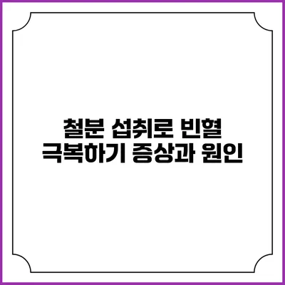 철분 섭취로 빈혈 극복하기: 증상과 원인