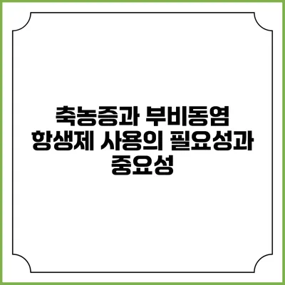 축농증과 부비동염: 항생제 사용의 필요성과 중요성