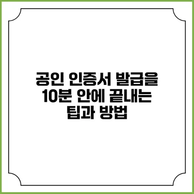 공인 인증서 발급을 10분 안에 끝내는 팁과 방법